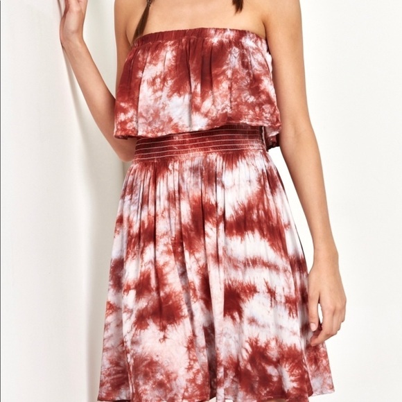 Forever 21•Crystal Dye Flounce Hobo Dress size S - Picture 2 of 6